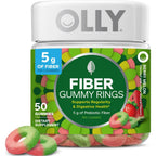 OLLY Fiber Gummy Rings, Digestive Health Supplement, Berry Melon - 50 Count