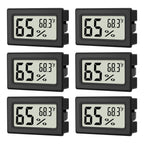 6-Pack Mini Hygrometer Indoor Humidity Meter Digital Thermometer