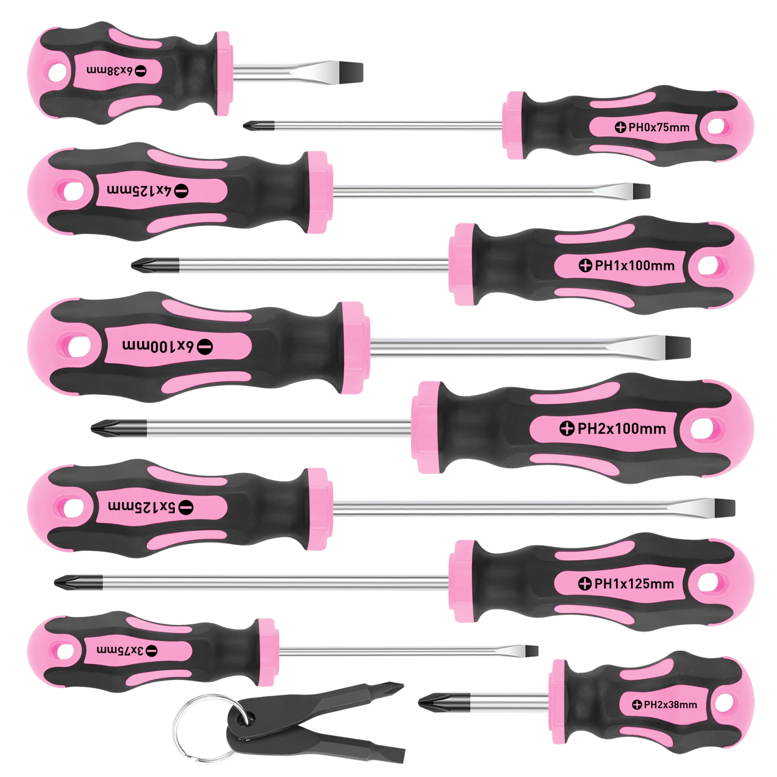 Buy now Amartisan 10-Piece Magnetic Screwdrivers Set, 5 Phillips and 5 Slotted Tips Professional Cushion Grip Screwdriver Set at indiglob india