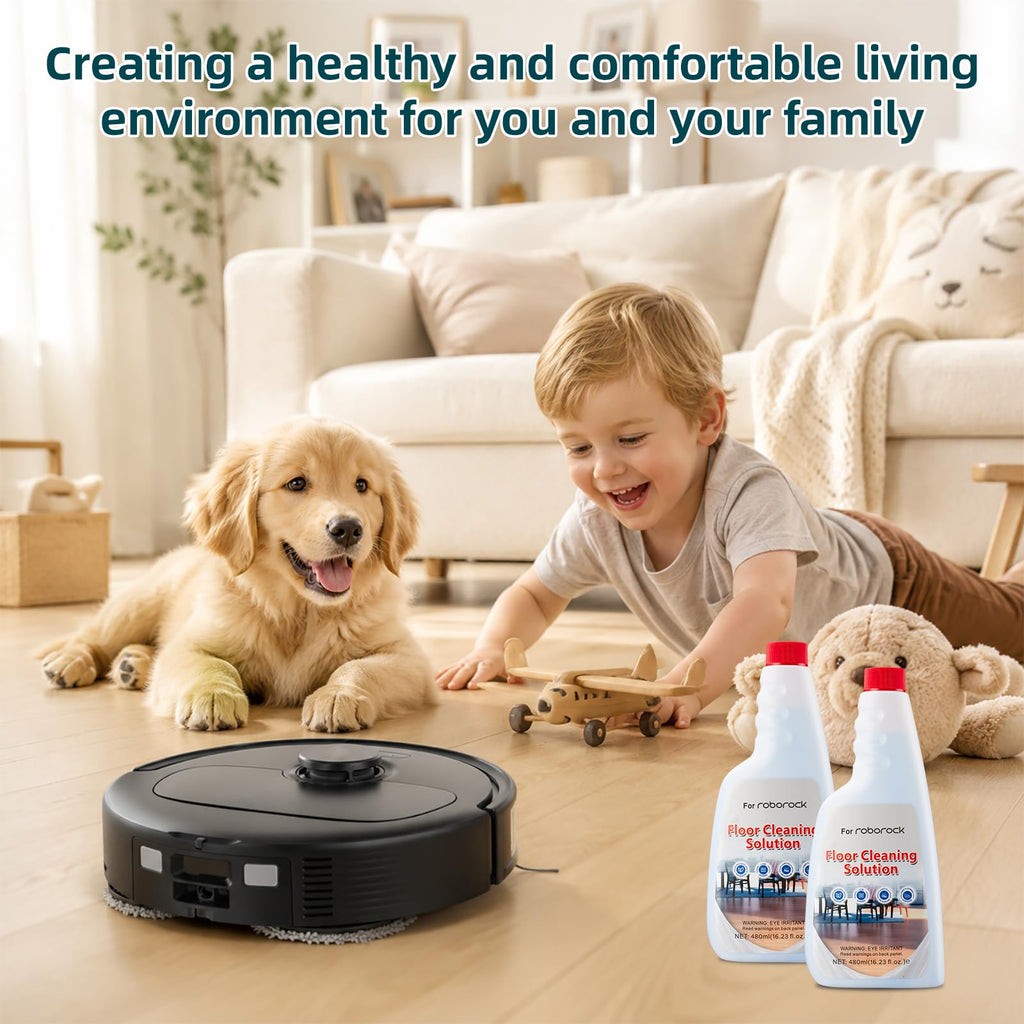 2 Pack Floor Cleaning Solution for Roborock All Series Vacuum Robot