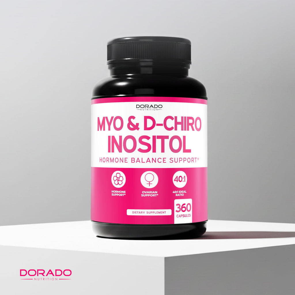Myo-Inositol & D-Chiro Inositol Supplement For Women (360 Capsules, 2050mg Per Serving Ideal 40:1 Ratio Myo Inositol) Hormone Balance for Women - Third Party Tested, Vegan Safe & USA Made - 360 Count