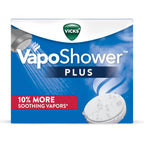 Vicks, VapoShower Plus, Shower Steamers, Eucalyptus Shower Steamer & Menthol Scent, Clean Dissolving Vapor Shower Tablets, Aromatherapy Shower Steamer & Shower Bombs, 12 count