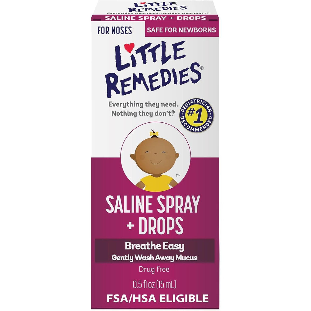 Buy now Little Remedies Saline Spray and Drops, Safe for Newborns, 0.5 fl oz 0.5 Fl Oz (Pack of 1) Saline Spray Drops at indiglob india
