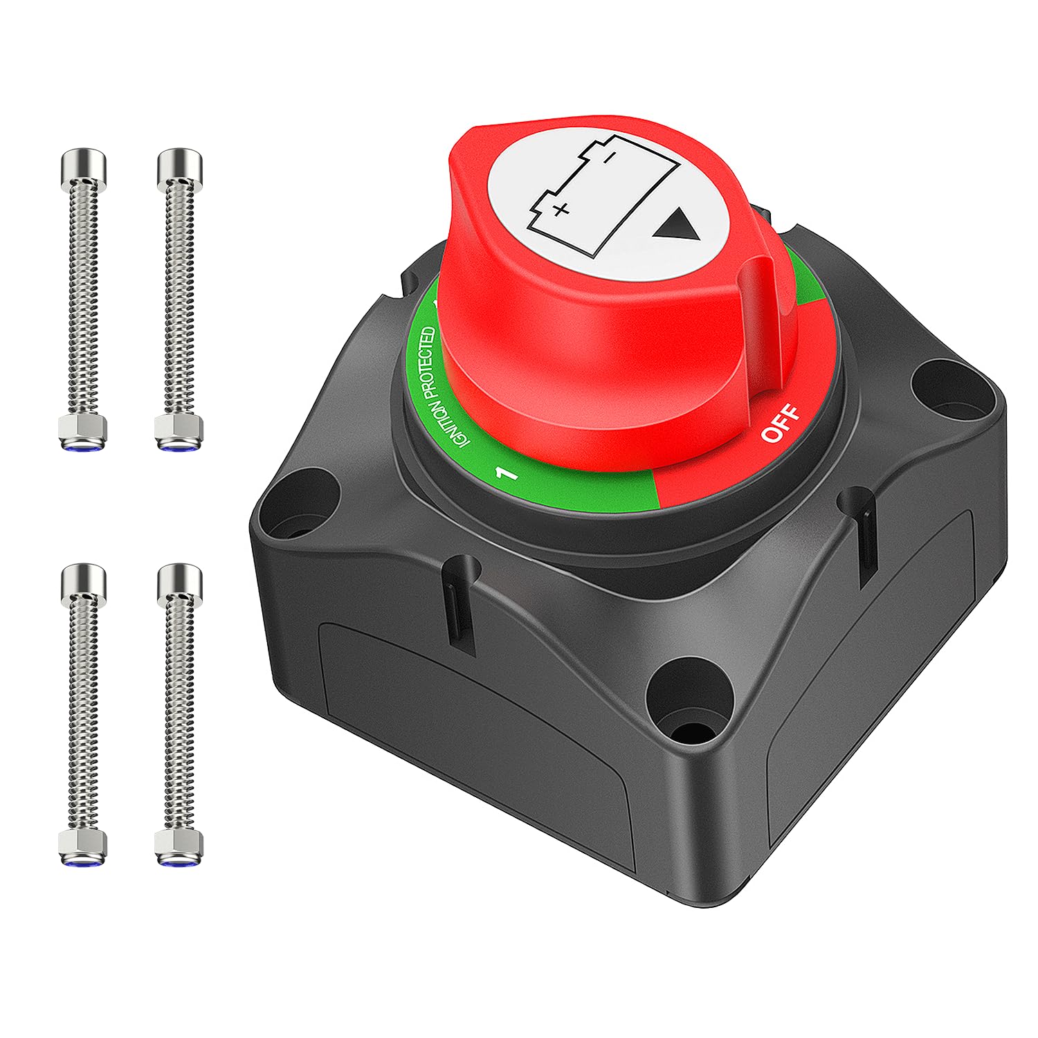 Buy now Nilight 1-2-Both-Off Battery Switch, 12V-48V Disconnect Master Cutoff Switches for Marine Boat Car RV ATV UTV Vehicle, Waterproof Heavy Duty Isolator 1-2-Both-Off Switch 200A at indiglob india