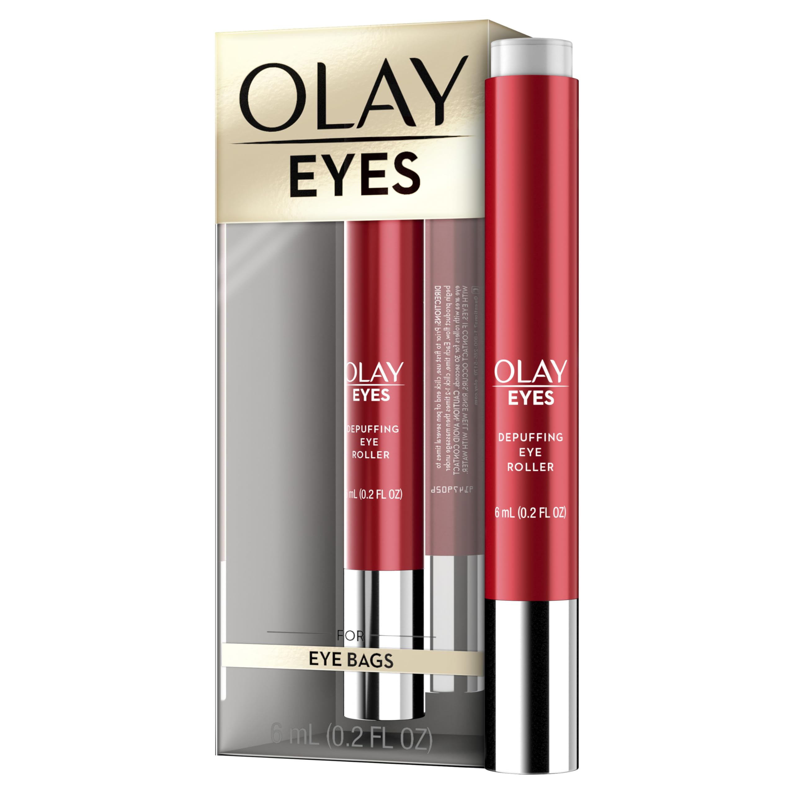 Buy now Olay Eye Treatment Eyes Depuffing Eye Roller with Vitamin E Massages to Help Reduce Puffiness and Instantly Awaken Tired-Looking Eyes, 0.2 Fl Oz at indiglob india