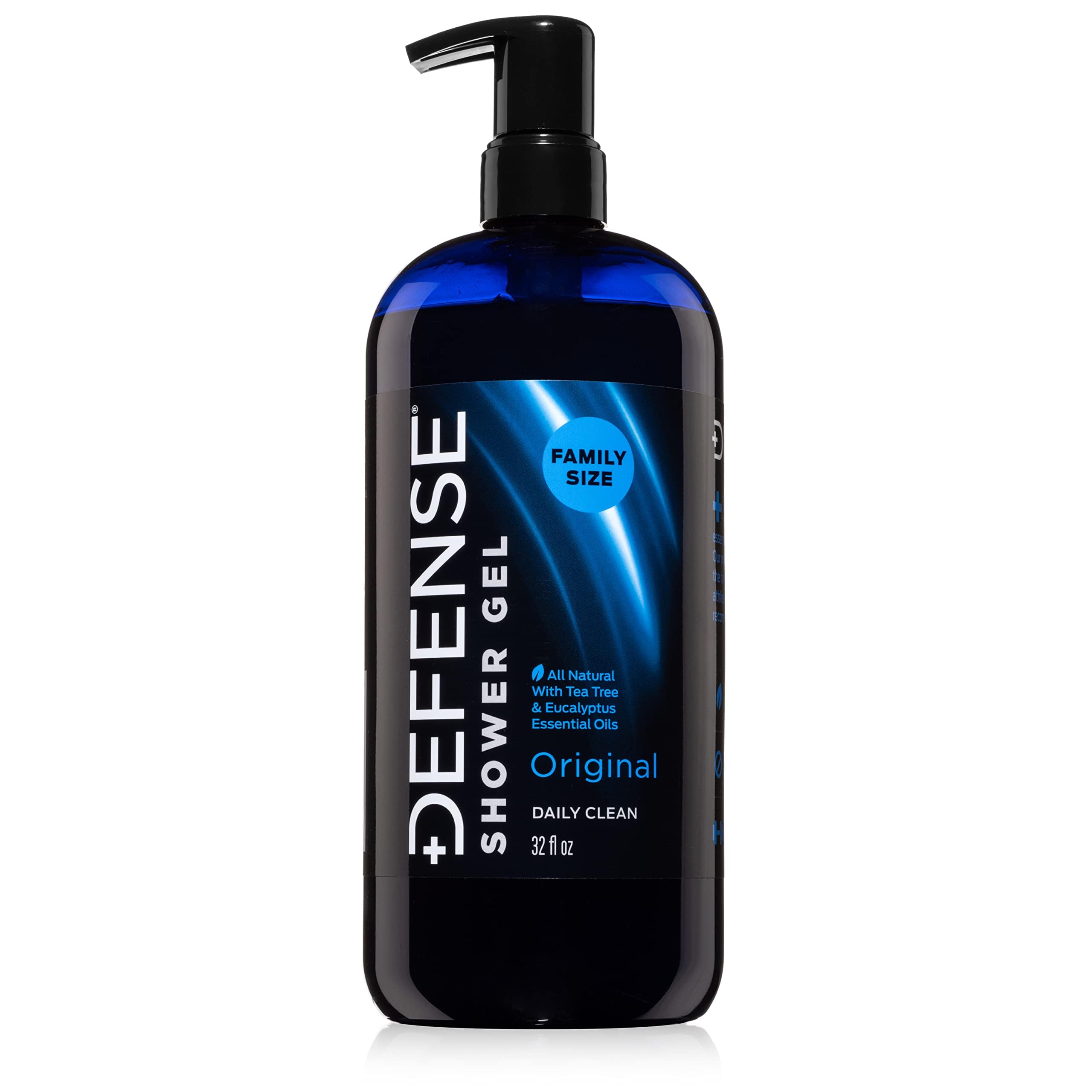 Defense Soap Tea Tree Body Wash All Natural Organic Shower Soap | Odor Control & Skin Fungal Protection for Athletes, Sports, Post Workout & Recovery - 32 oz