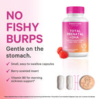 Pink Stork Total Prenatal + DHA, Vegan, No Fishy Burps, 60 Count, Berry | Methylfolate, Vegan DHA, Non-Constipating Iron, Choline, Vitamin B12 | Clean Label Purity Award, Made in USA