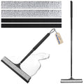 wlich Shower Squeegee with Long Handle, Telescoping Window and Floor Wiper