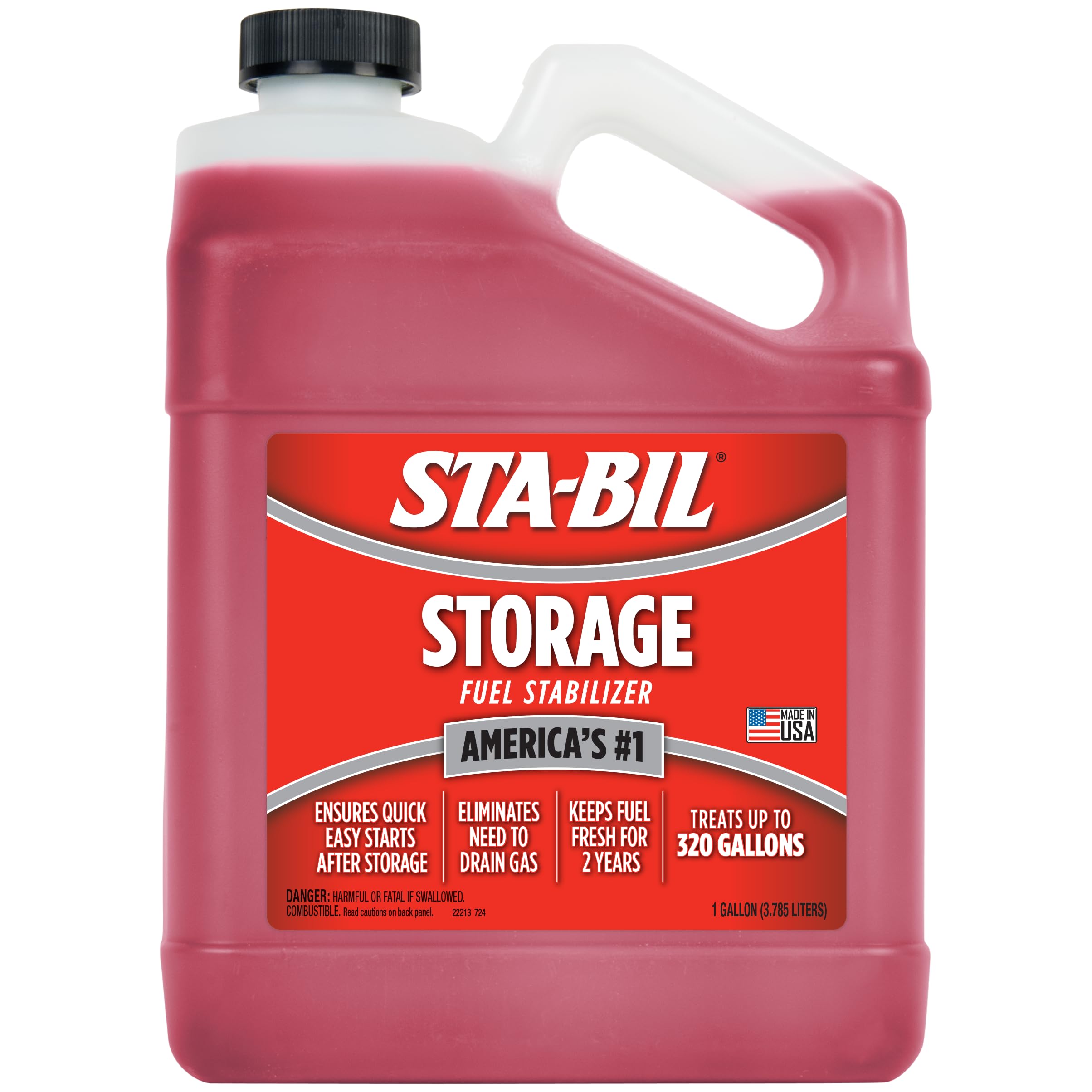Buy now STA-BIL Storage Fuel Stabilizer | Keeps Fuel Fresh for 24 Months, Prevents Corrosion, Gasoline Treatment Additive that Protects System, Gas Stabilizer for Storage, 4 oz. 1 Gallon Single at indiglob india
