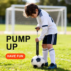 10 Inch Ball Pump Kit, Basketball Pump, Portable Air Pump with 5 Needles, 1 Nozzle & Extension Hose for Soccer Football Volleyball Water Polo Rugby Exercise Sports Ball