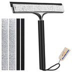 wlich Shower Squeegee with Long Handle, Telescoping Window and Floor Wiper