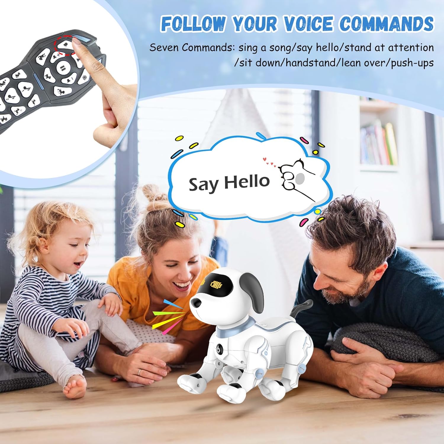 Buy now Robot Dog Toys for Kids, Remote Control Stunt Programmable Robot Puppy Toy Dog Interactive with Commands Sing, Dance, Bark, Walk Electronic Pet Dog for Boys Girls Gifts at indiglob india