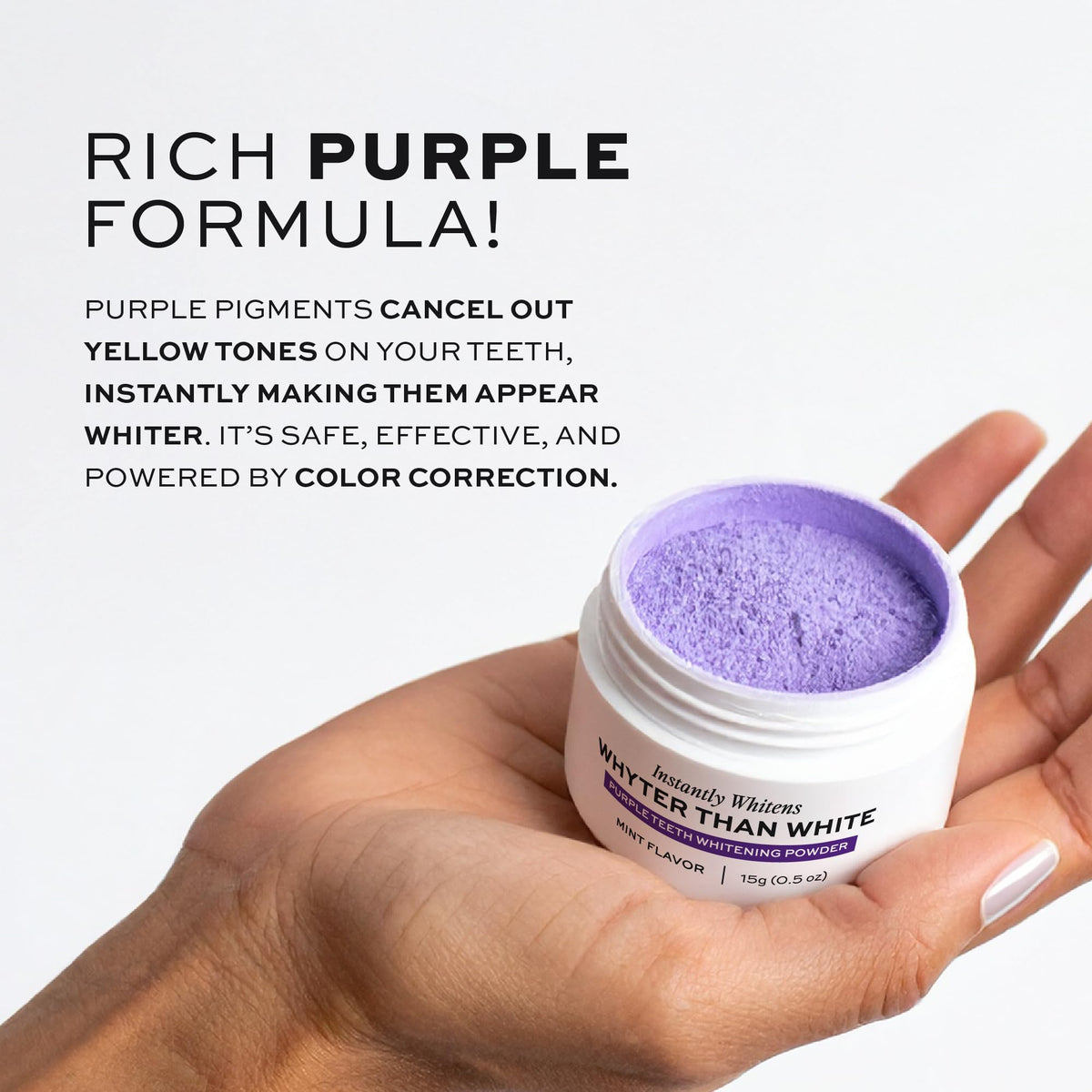 Whyte Professional Purple Teeth Whitening Powder - Mint Flavor