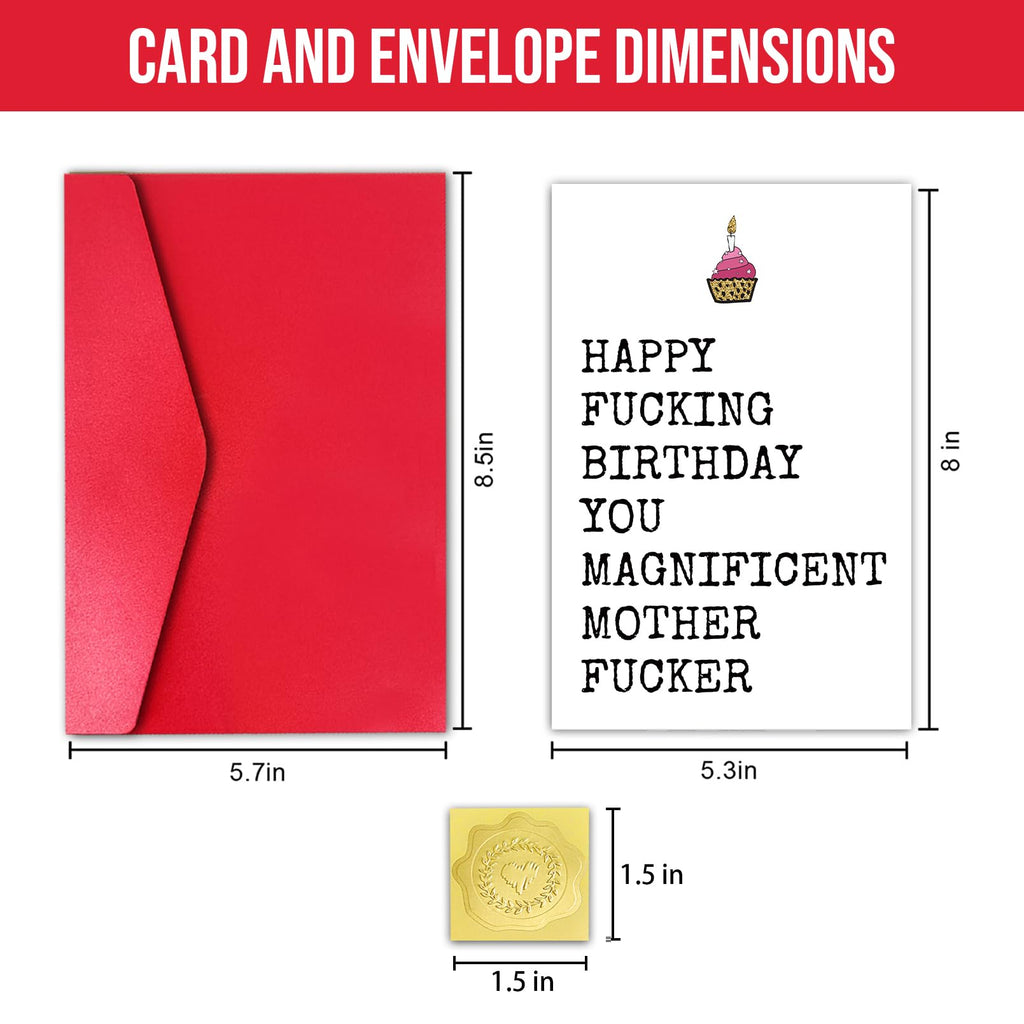 Rude Birthday Card for Men, Funny Birthday Card for Best Male Female Friend