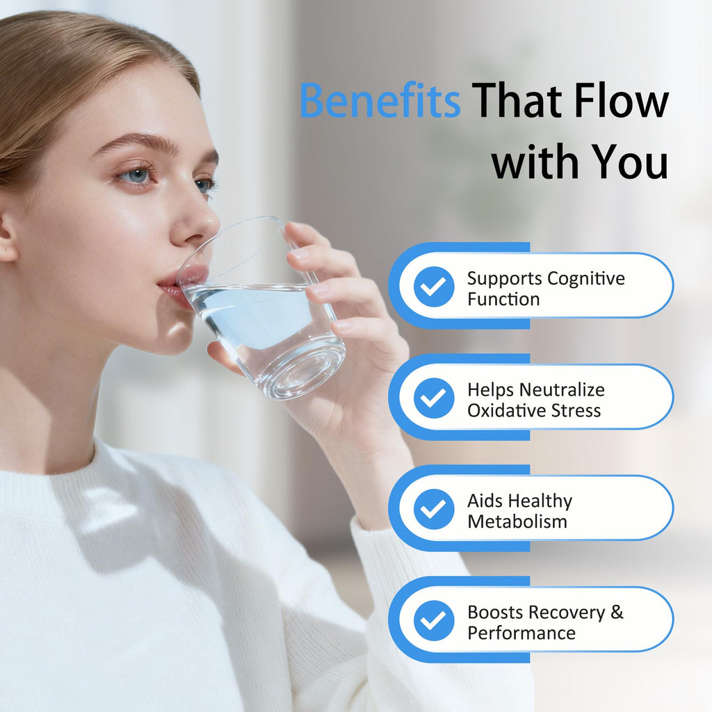 PrimeCell H2 Molecular Hydrogen Water Tablets with Magnesium – Antioxidant & Cellular Health Support, 30 Tablets