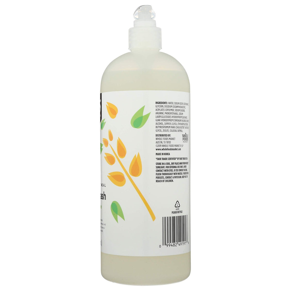 365 by Whole Foods Market, Body Wash, Colloidal Oatmeal, Fragrance Free, 32 Fl Oz