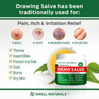 Buy now OWELL Naturals Drawing Salve Ointment for Boil & Cyst Removal, Ingrown Hair, Splinter Remover, Bug Spider Bites, Bee Sting, Mosquito Itching, Poison Ivy, Flare, Hangnail at indiglob india