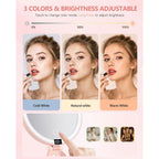 Foldable Travel Makeup Mirror with Lights 20X/1X Magnifying Mirror