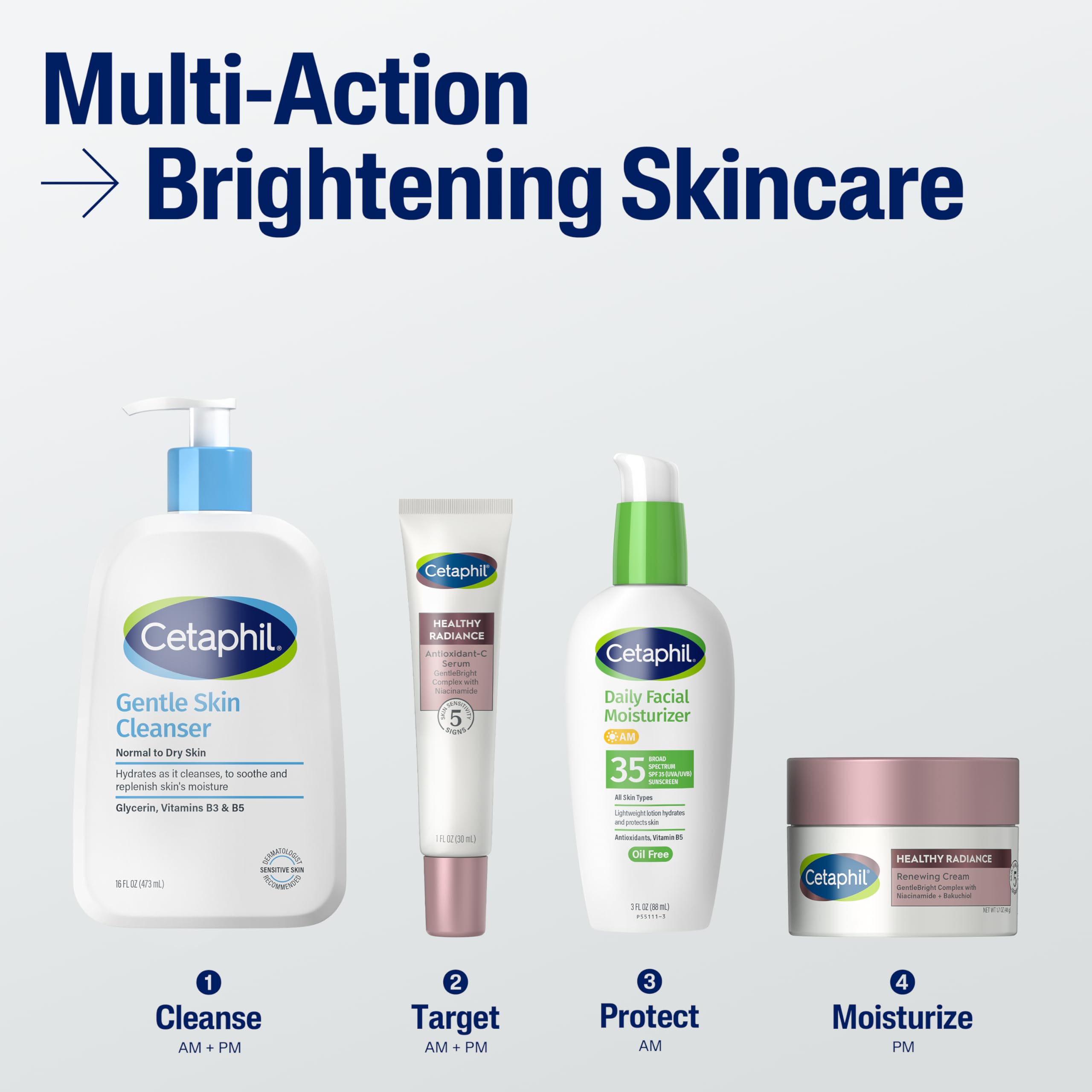 Buy now Cetaphil Face Cream, Healthy Radiance Renewing Cream, Visibly Reduces Look of Dark Spots, Brightening Lotion, Designed for Sensitive Skin, Hypoallergenic, Fragrance Free, 1.7oz at indiglob india
