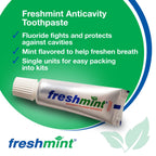 Freshmint 0.6 oz. Anticavity Fluoride Toothpaste, 144 Tubes, Laminated Tube, Tubes do not Have Individual Boxes for Extra Savings, Travel Size