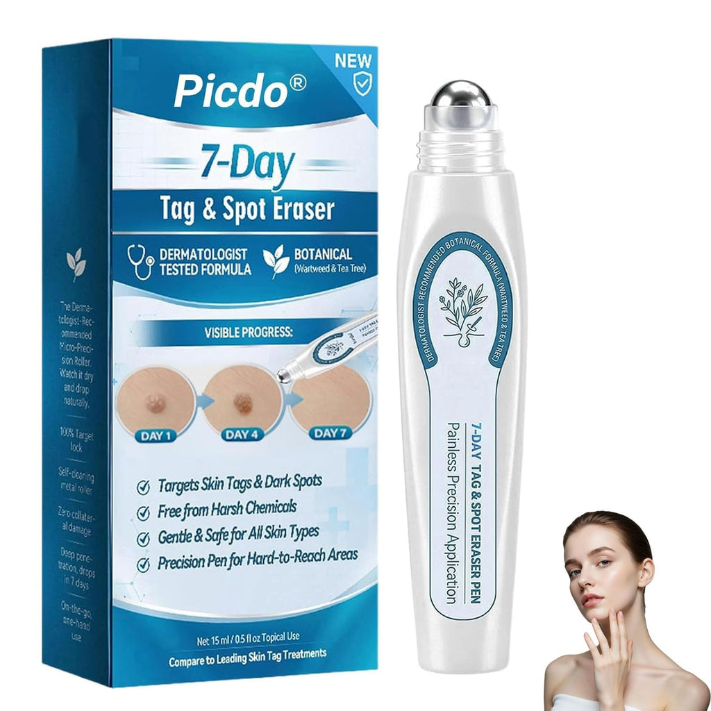 Picdo 7 Day Spot and Tag Removal Pen, Beauty Rollerball Pen, Picdo 7-Day Tag & Spot Eraser with Salicylic Acid, Moisturizes and Nourishes