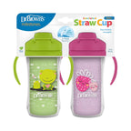 Dr. Brown's Milestones Insulated Sippy Cup, Green & Pink, 2-Pack