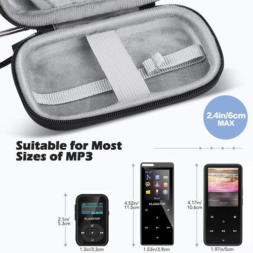 Buy now AGPTEK MP3 MP4 Player Case for 2.4 inch MP3 Player, for Gracioso/for ChenFec/for Safuciiv/for RUIZU/for Aiworth and Other MP3 Players Under 2.4 inch, Portable Case with Metal Carabiner Clip at indiglob india