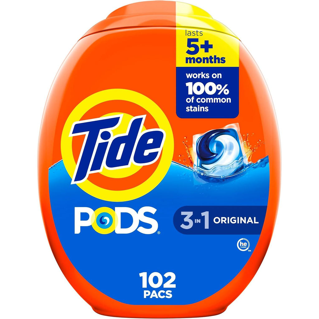 Buy now Tide PODS laundry detergent pacs, 3-in-1 Stain Remover, Odor Fighter, Color Protector, 81 Count, HE compatible, Original Scent at indiglob india