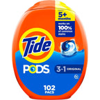 Buy now Tide PODS laundry detergent pacs, 3-in-1 Stain Remover, Odor Fighter, Color Protector, 81 Count, HE compatible, Original Scent at indiglob india