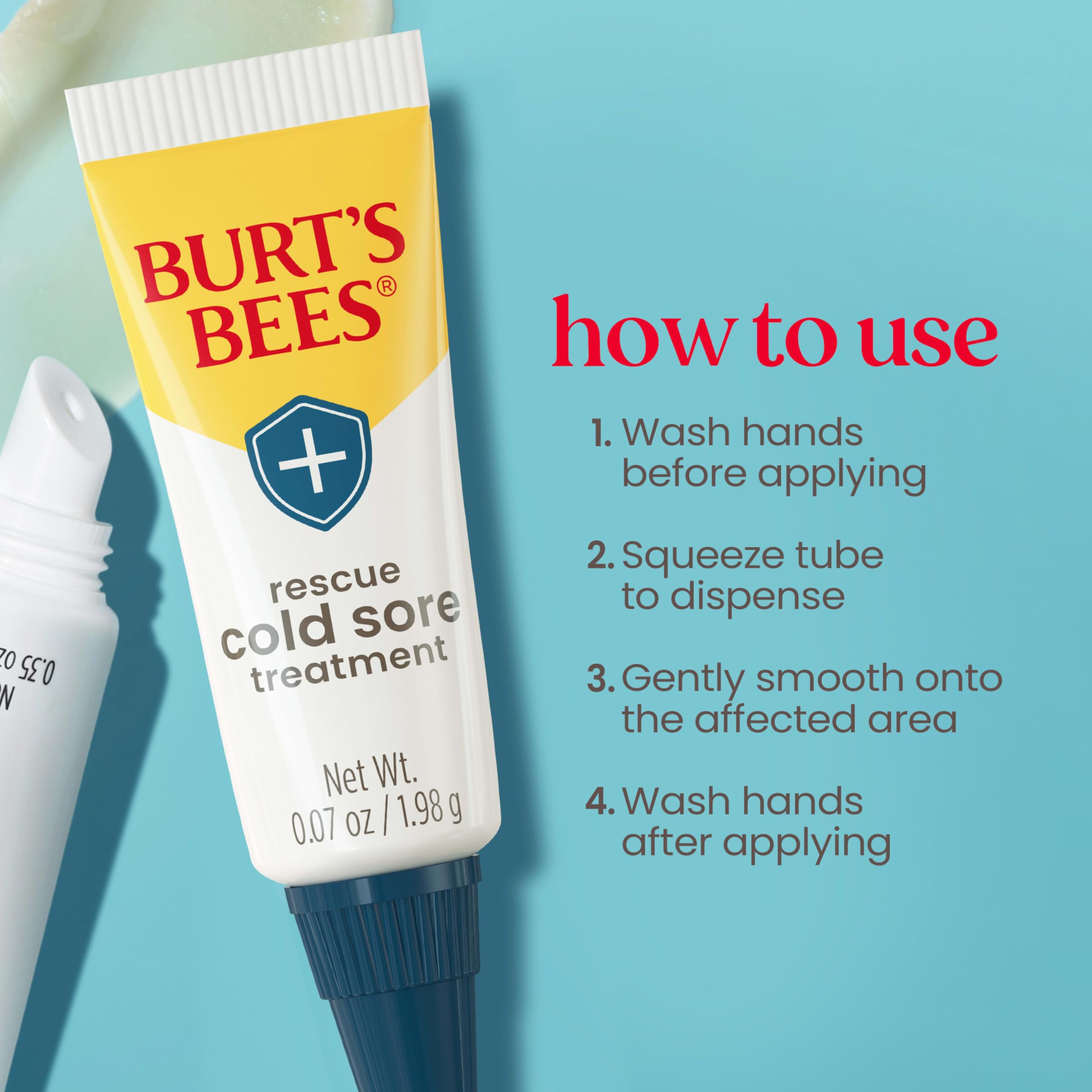 Buy now Burt's Bees Cold Sore Treatment and Medicated Lip Balm, With Menthol and Eucalyptus Oil, Natural Origin Skincare, 2 Tubes, 0.07 oz./0.15 oz. at indiglob india