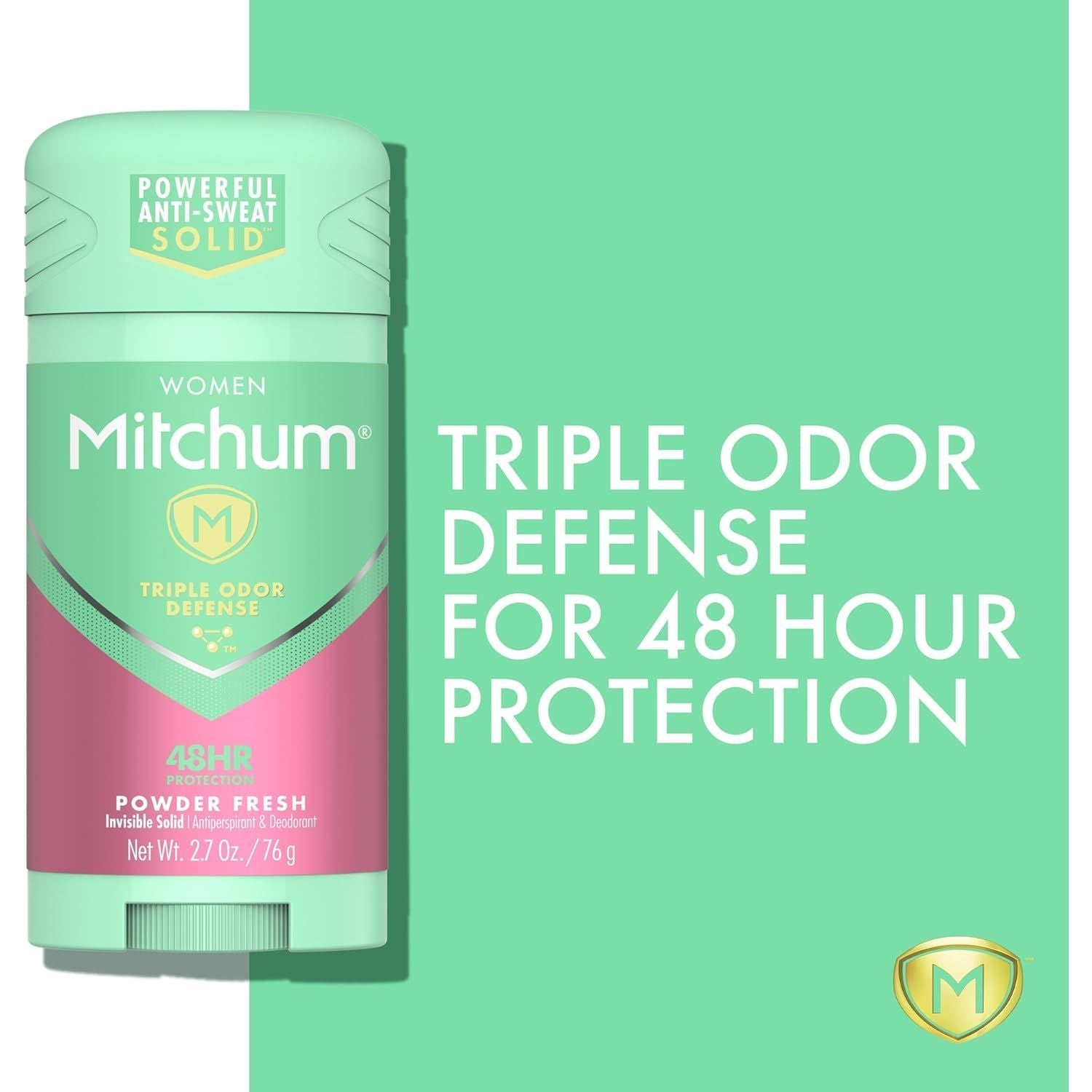 Buy now Women's Deodorant by Mitchum, Solid Antiperspirant Deodorant Stick, Powder Fresh, 2.7 Oz (Pack of 1) at indiglob india