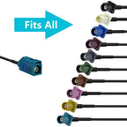 Buy now Bingfu Fakra Z Female to Female Vehicle Antenna Extension Cable 3m 10 feet for Car Stereo Android Head Unit GPS Navigation FM AM Radio Sirius XM Satellite Radio 4G LTE TEL Telematics Bluetooth Module at indiglob india