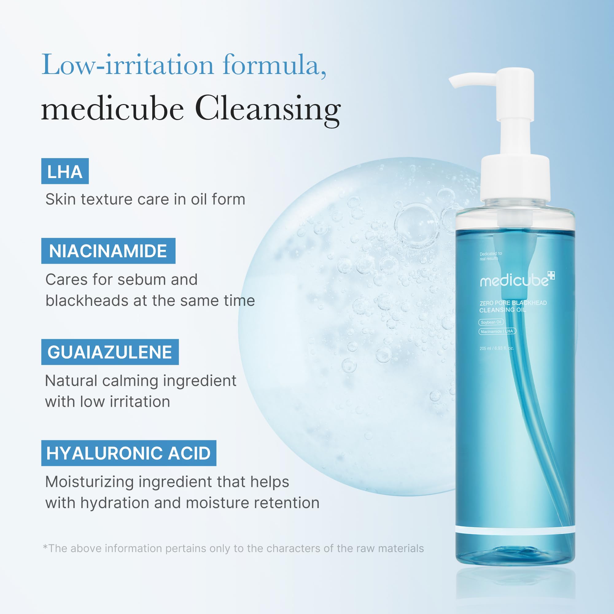 medicube Cleansing Oil Zero Pore Blackhead | Makeup Remover for all skin types, Daily Moisture Facial Cleanser, Low-Irritation, Korean Skin Care, 205ml / 6.93 fl.oz