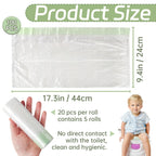 Buy now 100 Pack Potty Chair Liners with Drawstring,Training Toilet Seat Potty Bags,Disposable Cleaning Bag for Kids Toddler Adults Pet Outdoors(44 x 24 cm) at indiglob india