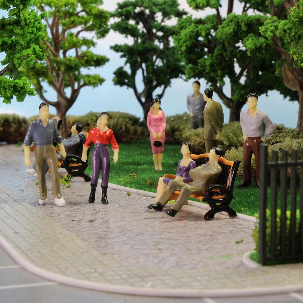 Buy now P50 Model Trains Architectural 1:50 O Scale Painted Figures O Gauge Sitting and Standing People for Miniature Scenes New (50PCS) at indiglob india
