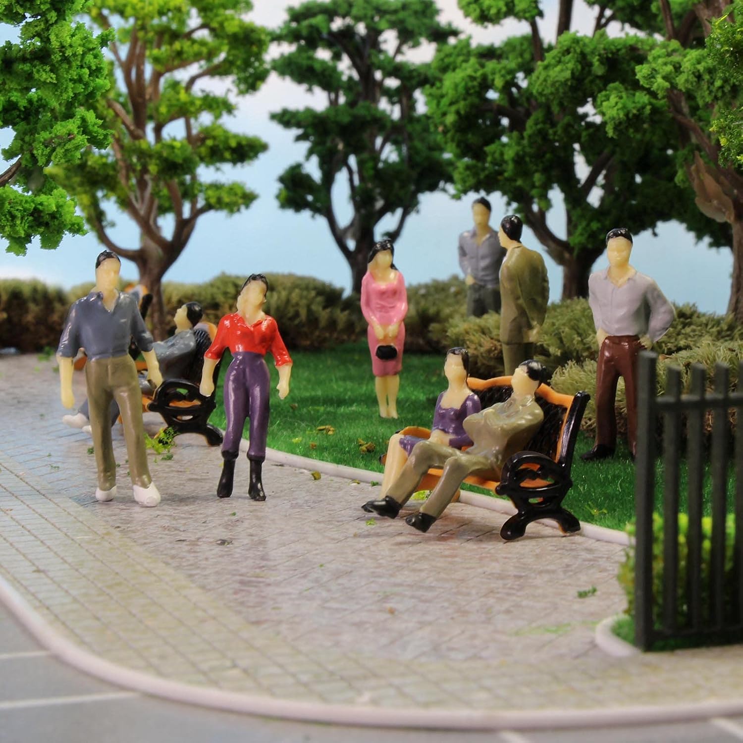 Buy now P50 Model Trains Architectural 1:50 O Scale Painted Figures O Gauge Sitting and Standing People for Miniature Scenes New (50PCS) at indiglob india