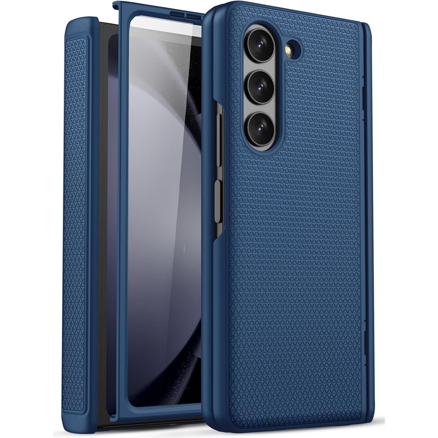Buy now for Samsung Galaxy Z Fold 5 Case with Screen Protector & Hinge Protection, Slim Fit Shockproof Lightweight Durable Hard PC Cover Phone Case for Samsung Galaxy Z Fold 5 5G 2023, Black Z Fold 5 Slim Case Dark Blue at indiglob india