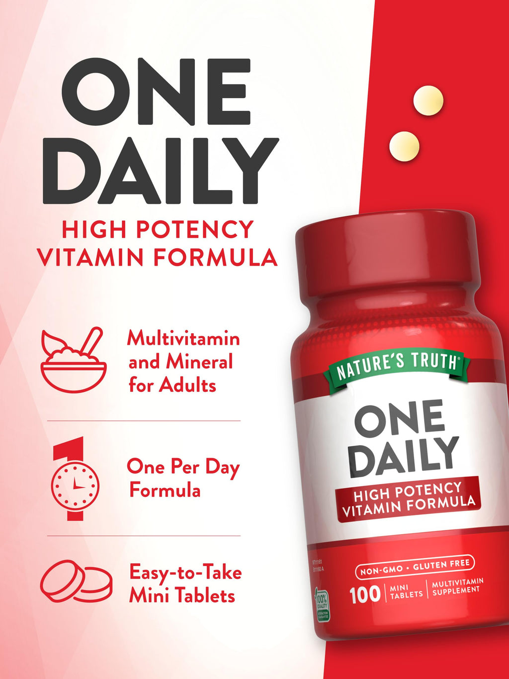 Nature's Truth One Daily Multivitamin | 100 Mini Tablets