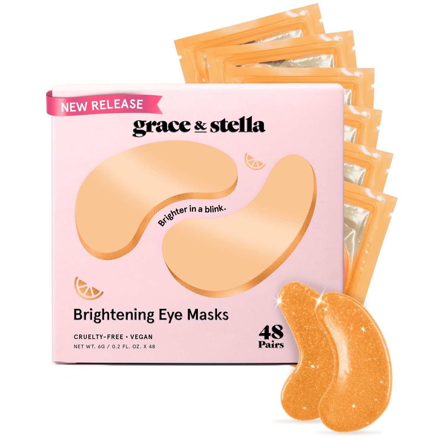 grace & stella Brightening Eye Patches for Dark Circles (6 Pairs)