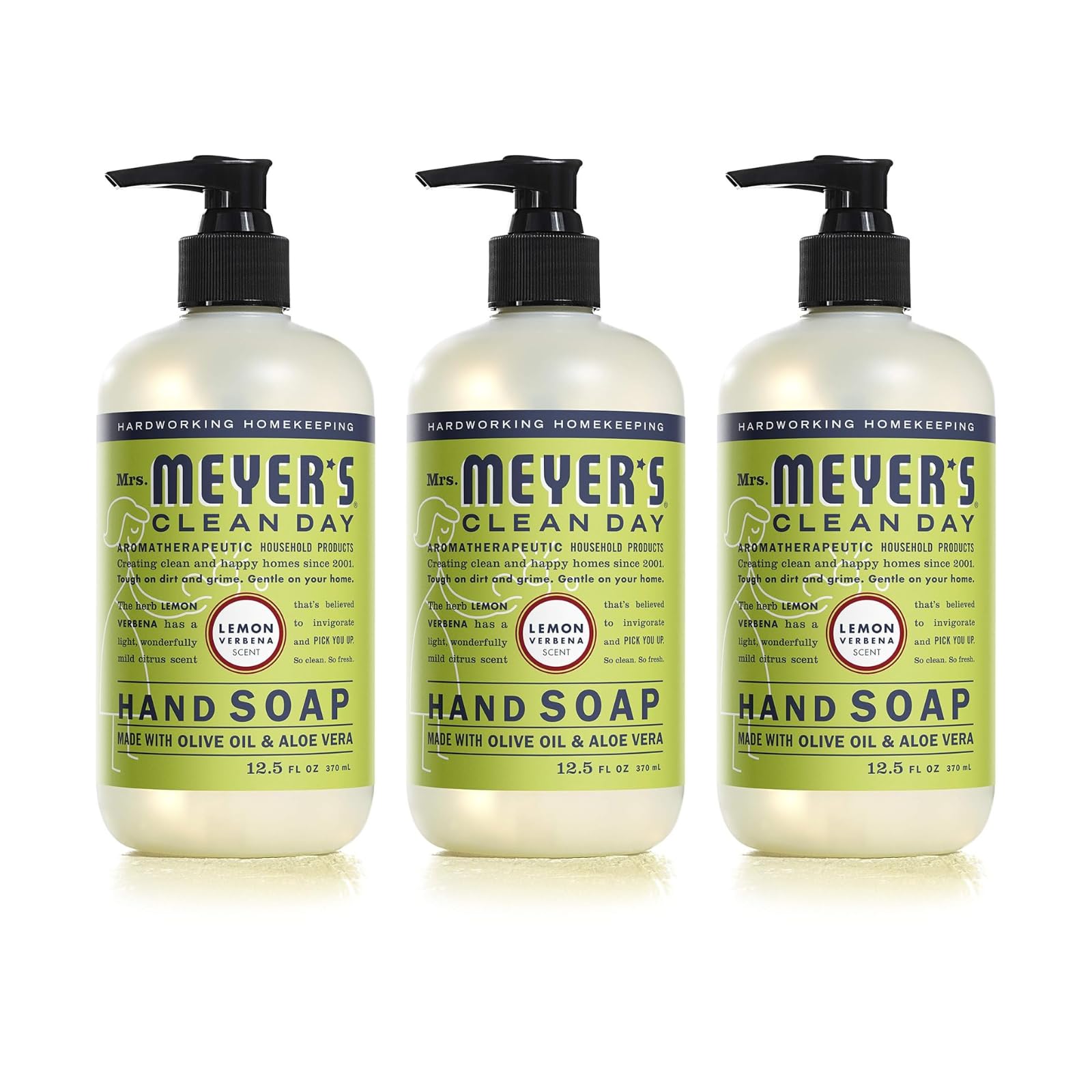 Buy now Mrs. MEYER'S Liquid Hand Soap, Cruelty Free Lemon Verbena Scent, 12.5 oz (Pack of 3) at indiglob india