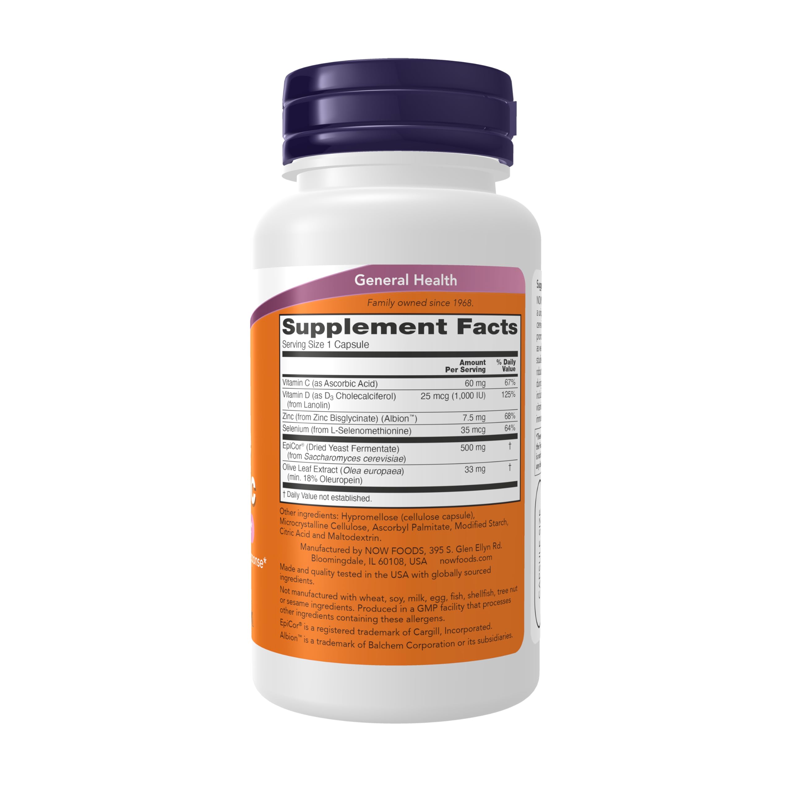 Buy now NOW Foods Supplements, EpiCor?? Plus Immunity with Vitamin C, Healthy Immune Support*, 60 Veg Capsules at indiglob india
