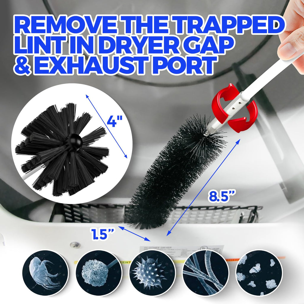 Holikme 16Ft Dryer Vent Cleaner Kit - Flexible Lint Brush for Deep Cleaning