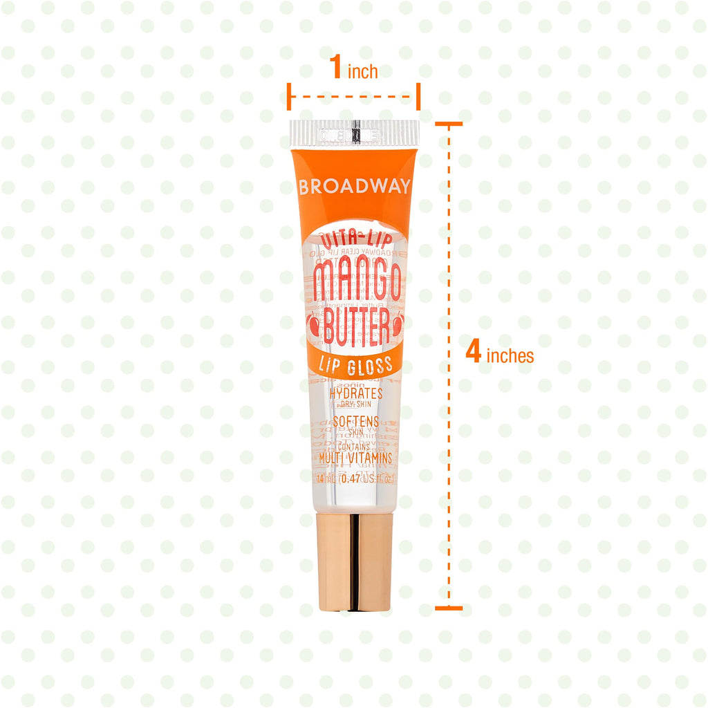 Ruby Kisses Broadway Vita-Lip Clear Lip Gloss (3 Pack Mango Butter, Rosehip, Coconut Oil), Ultra-Hydrating & Soothing Formula with Vitamin Oils, High-Shine Non-Sticky Finish, Healing Lip Balm