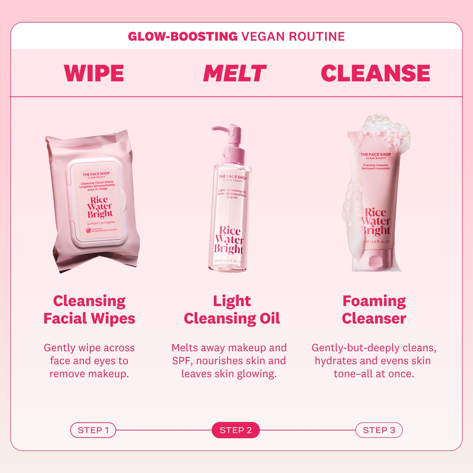 Buy now The Face Shop Rice Water Bright Light Facial Cleansing Oil, Daily Makeup Remover, Oil Cleanser, Vegan, Korean Skin Care with Jojoba Oil, Face Pore Cleanser, 150ml at indiglob india