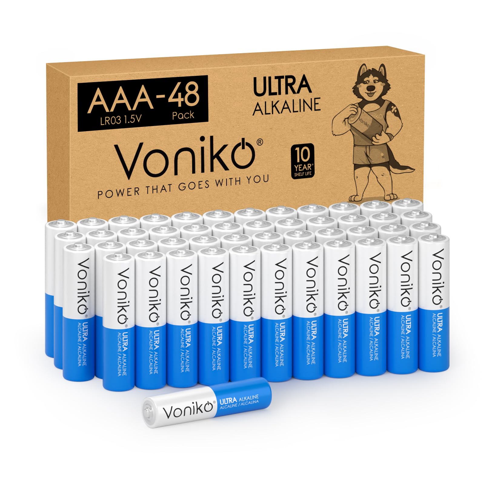 Buy now Voniko Ultra AAA Batteries 24 Pack - Alkaline Triple A Battery, Ultra Long-Lasting for All Your Devices, 10-Year Shelf Life, Leak-Proof & Mercury-Free at indiglob india