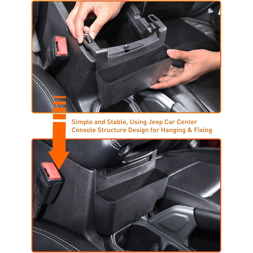 Buy now Savadicar Center Console Hanging Storage Organizer, Armrest ABS Tray Compatible with 2018-2025 Jeep Wrangler JL JLU 4XE and Jeep Gladiator JT, Interior Accessories, Black at indiglob india