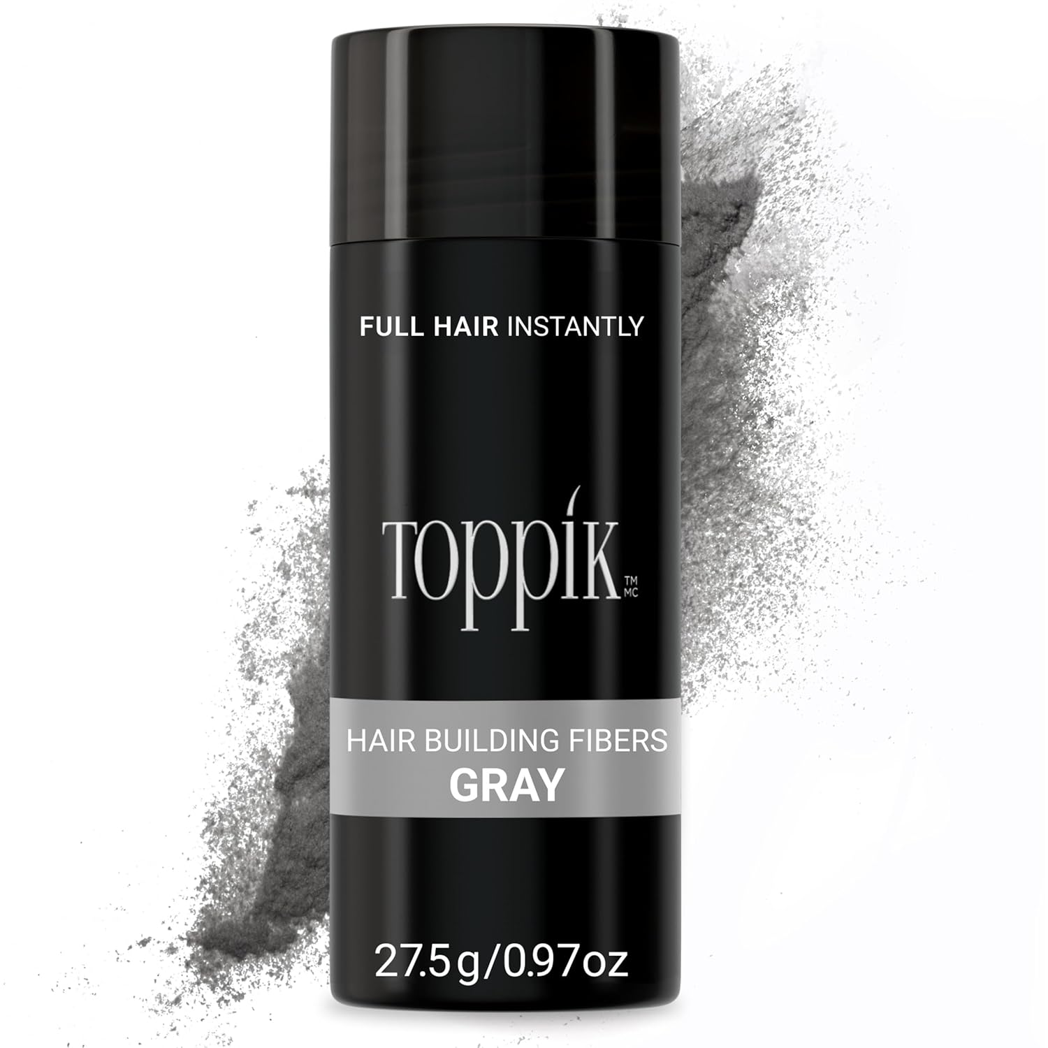 Buy now Toppik Hair Building Fibers, Fill In Fine or Thinning Hair Instantly Thicker, Fuller Looking Hair 9 Shades,4 size options Gray Large 27.5g at indiglob india