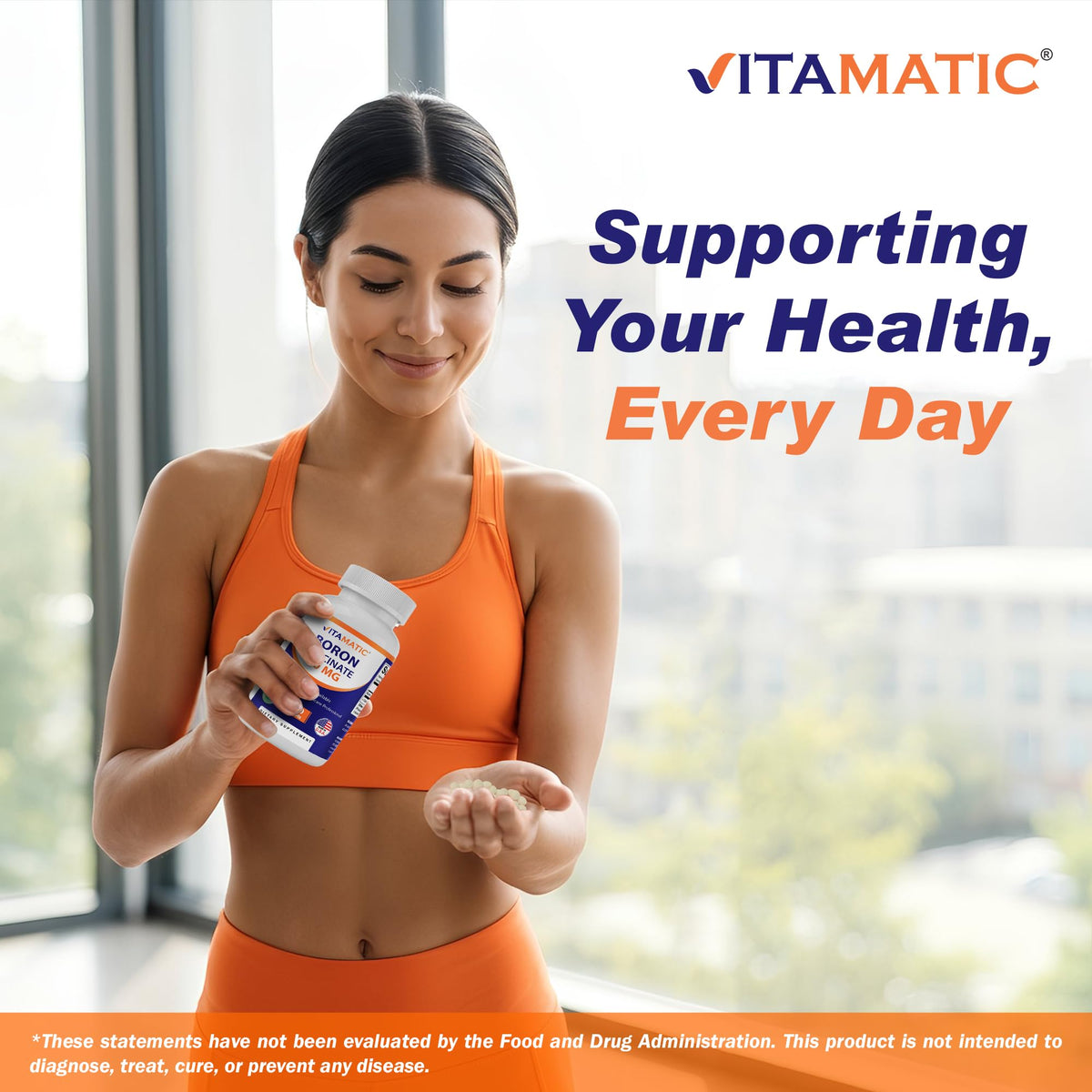 Vitamatic Chelated Boron (as Glycinate) 10mg 240 Tablets - Supports Hormone Balance, Bone Health & Connective Tissue