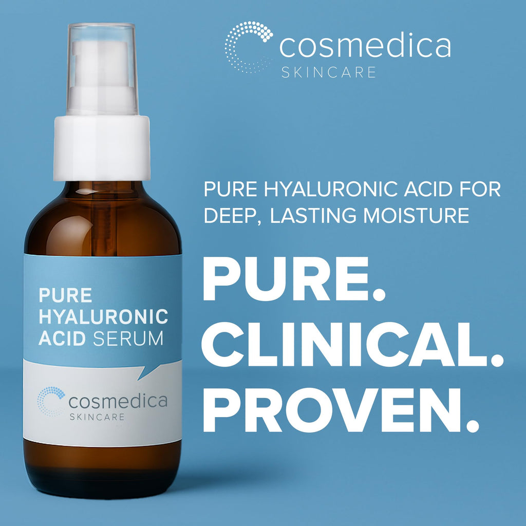 Cosmedica Hyaluronic Acid Serum for Skin – 4 Fl. Oz Hydrating Facial Moisturizer with Anti-Aging Skin Care Properties. Beauty and Skin Care
