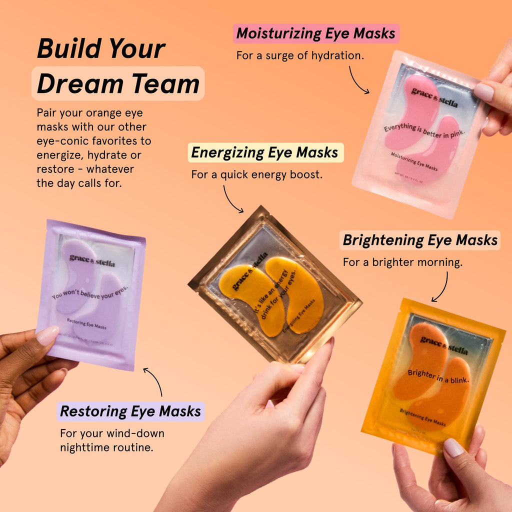 grace & stella Brightening Eye Patches for Dark Circles (6 Pairs)